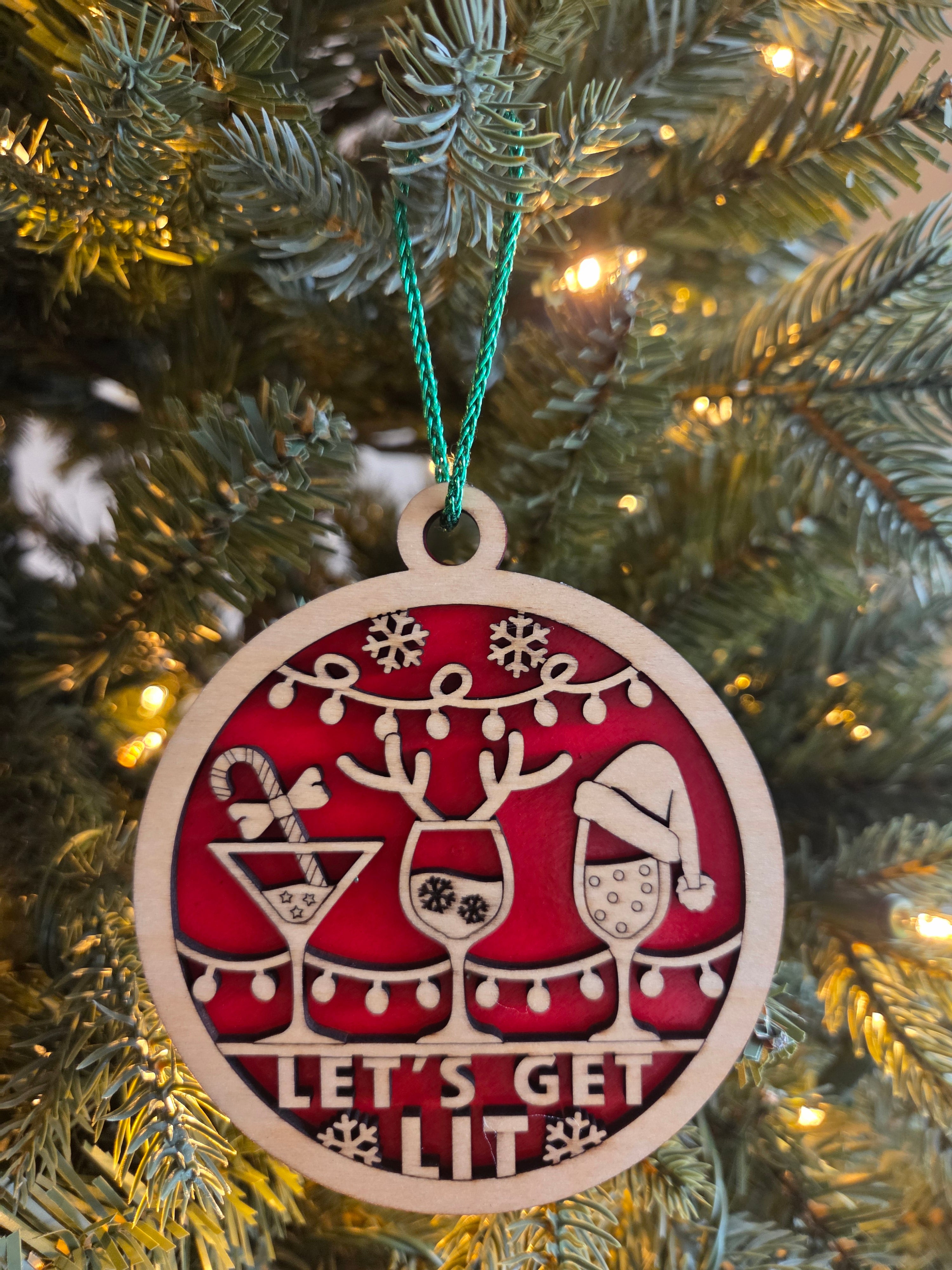 Let's get lit ornament