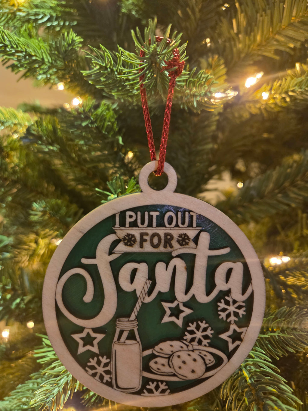 I put out for santa ornament