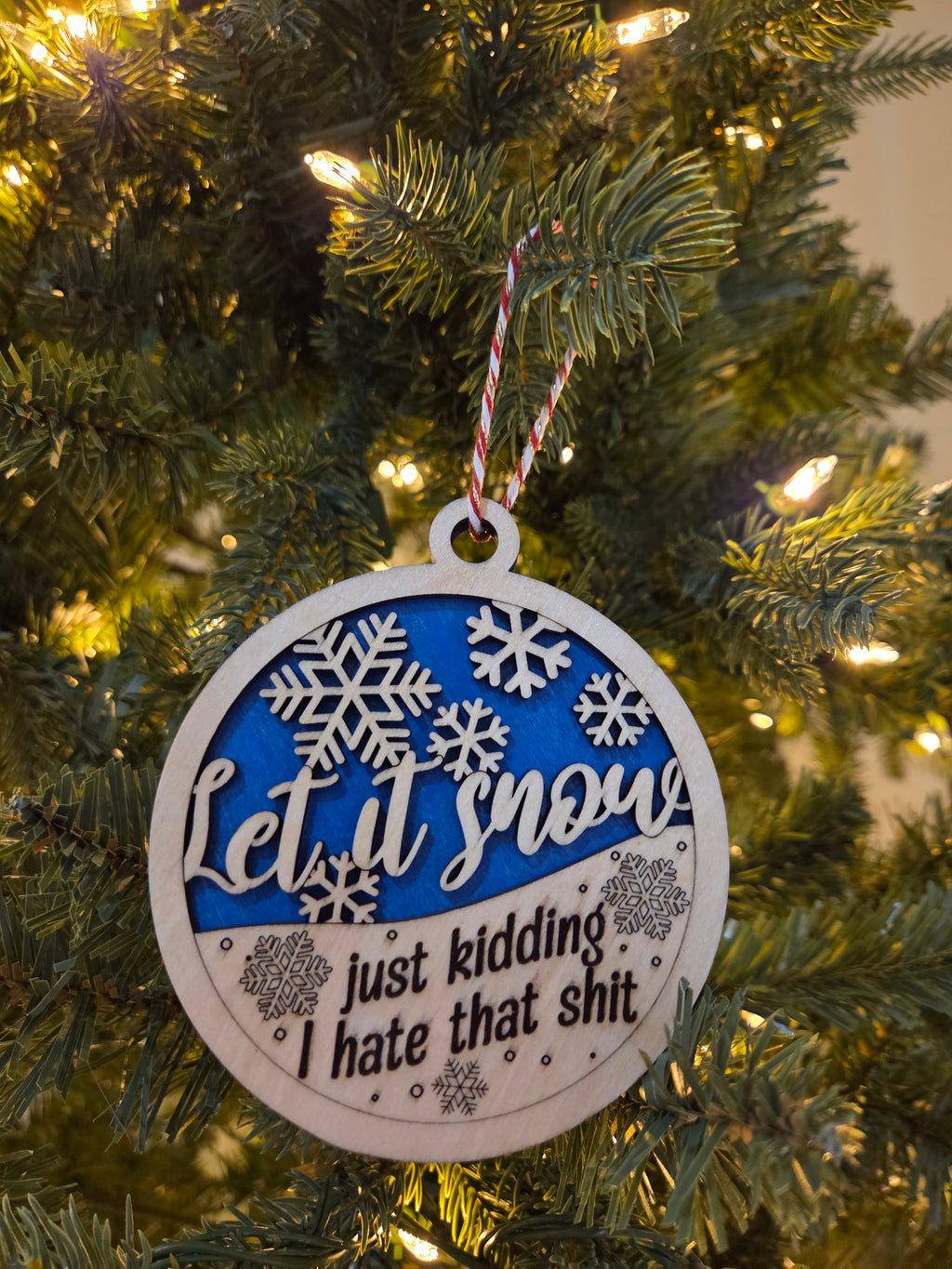 Let it snow ornament