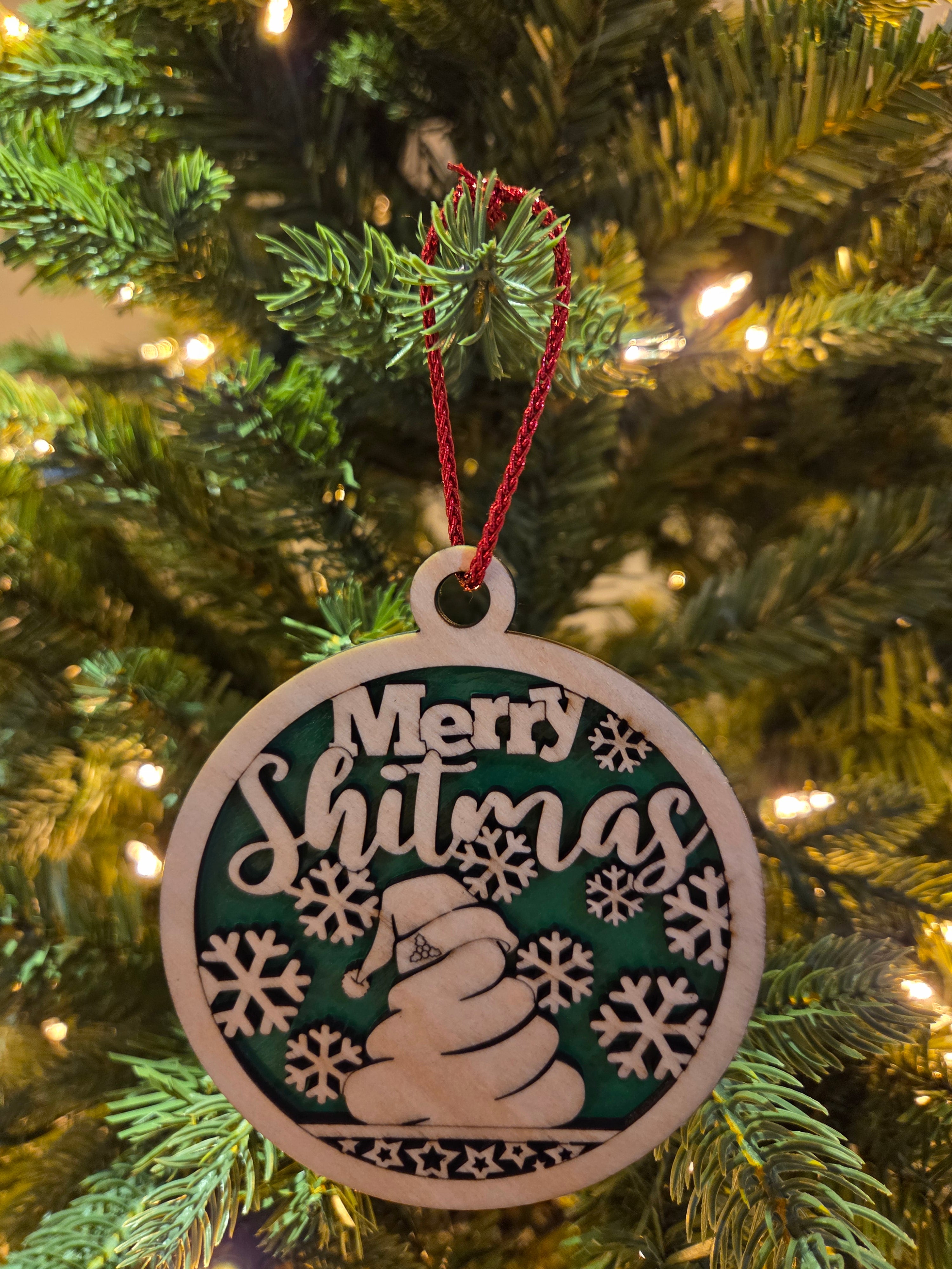 Merry shitmas ornament