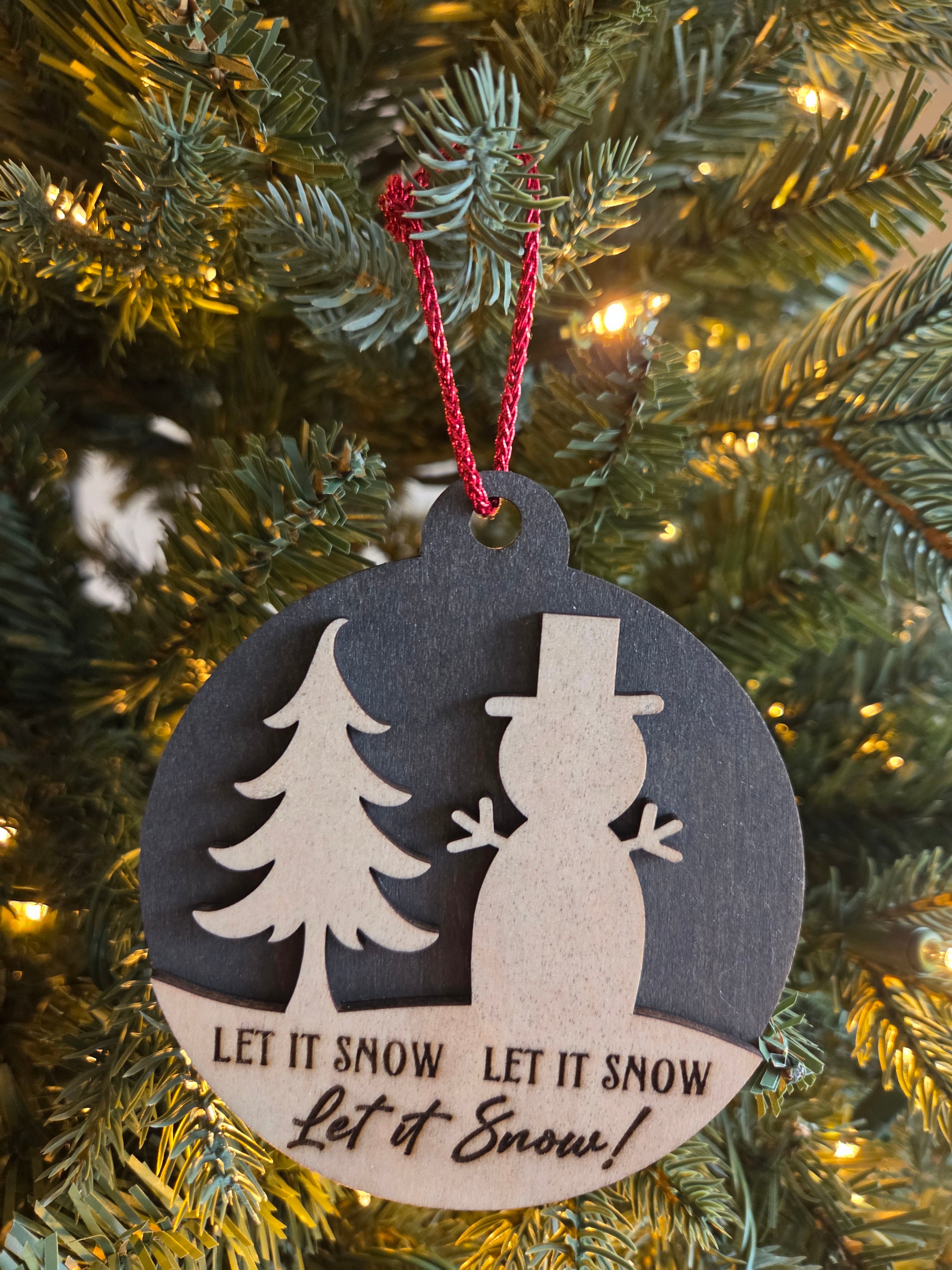 Let it snow ornament